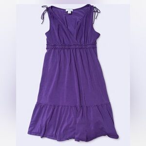 Ann Taylor Loft Purple A-line midi dress